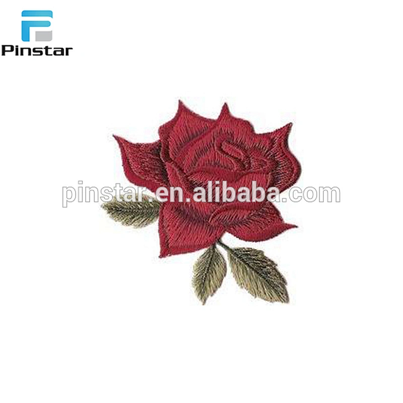 Free design manufacture custom embroidery patch flower