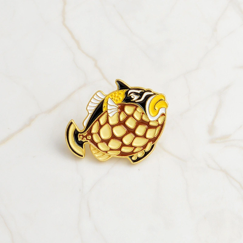 cute pet undersea world exquisite small fish seahorse dolphins animal enamel lapel pin