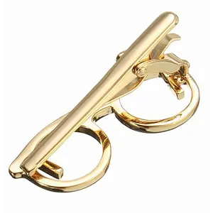 Factory Directly Selling glasses shape Customer Size Tie Bar Clip