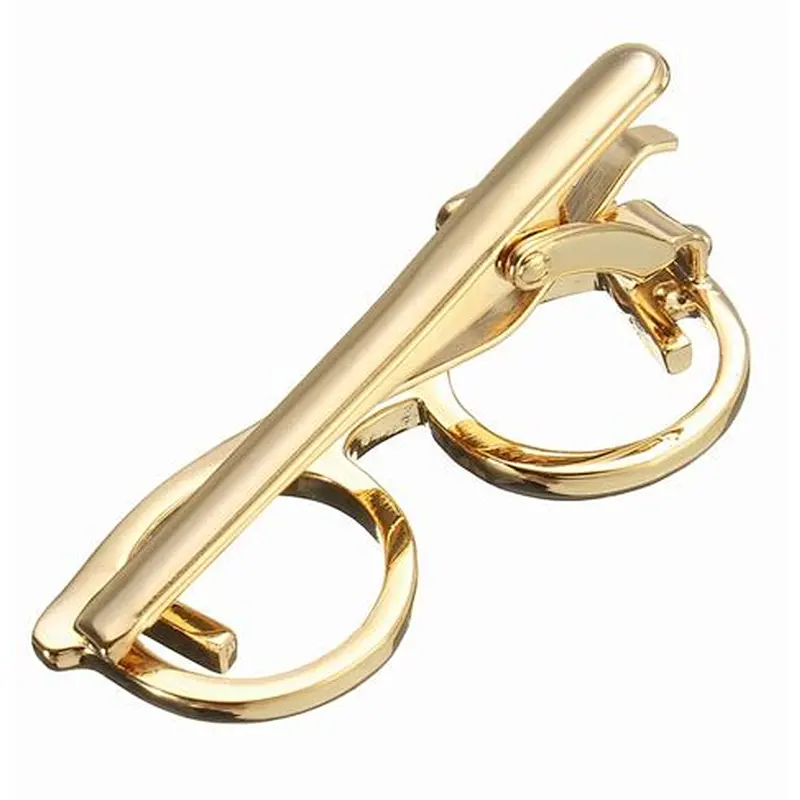 Factory Directly Selling glasses shape Customer Size Tie Bar Clip