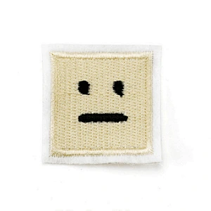 Customized robot square shape embroidery patch for Jacket