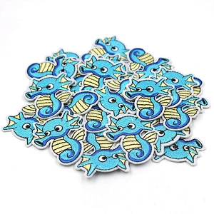 factory sales custom bulk hippocampi embroidery patches for clothes
