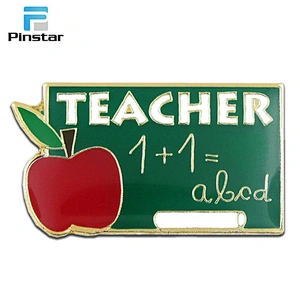 Teacher Chalkboard School Lapel Pin 1-1/8