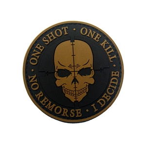 Wholesale In Stock Ruber Patches Skull Head Design 3D PVC Patch