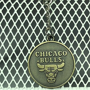 Antique Copper Pendant Metal Bag Keychains Basketball Team keychain