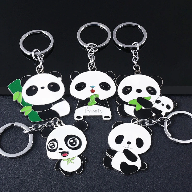 china factory bulk custom logo panda key chain