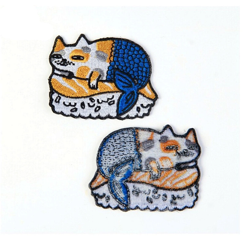 Cute Cat Clothing Iron On Embroidered Custom Woven Patch