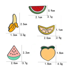 Factory Making Custom Fruits Lapel Pins Cute Soft Enamel Fruit Brooch for Garment Collar