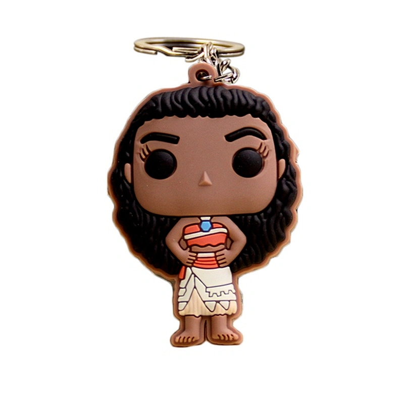 Cute cartoon character custom soft PVC rubber keychain