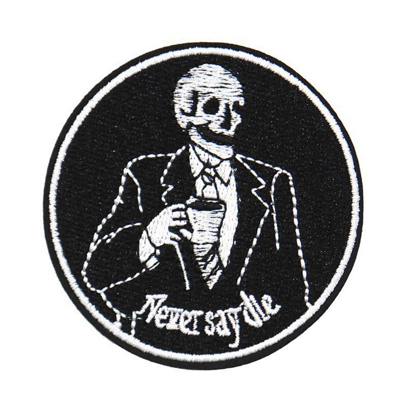 Factory Making Cheap Price Custom Round Shaped Black White Patches