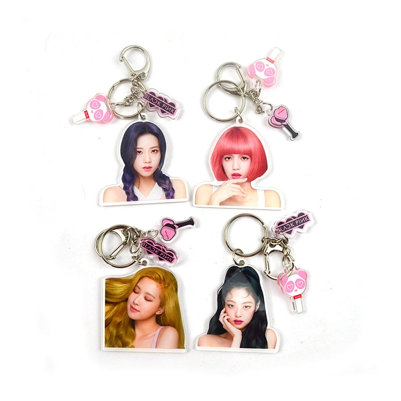 Factory Making Customized Photo Souvenir Gift Charm Keychains Blackpink Kpop Acrylic Keychain