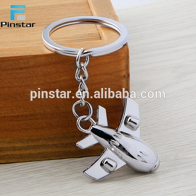 In stock factory price customized plane model keychains