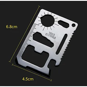 11in1 Multifunction Stainless Steel Emergency Pocket Card Survival Tool gift
