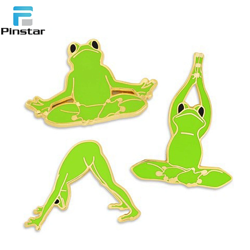 High quality custom metal grasshopper soft enamel lapel pin badge