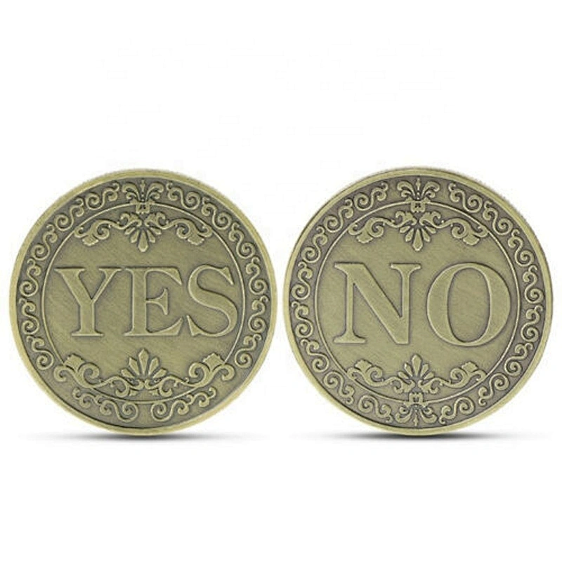 Factory Wholesale In Stock Retro Collection Gift Commemorative Coin Yes or No Lucky Decision Coin
