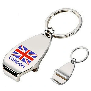 Wholesale custom logo bottle opener metal key chain