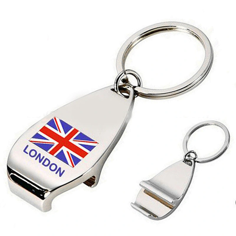 Wholesale custom logo bottle opener metal key chain
