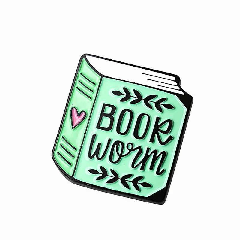 Perfect enamel pin metal book shape school badge lapel pin