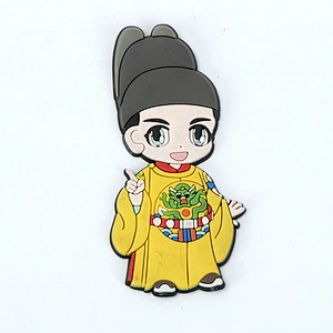 Sample free Custom 3D Korea handsome cartoon man tourist souvenir fridge magnet