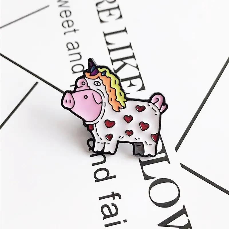 Pig Unicorn Cartoon Enamel Lapel Pin
