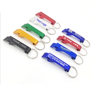 Cheap Promotional Stainless Bottle Openers Keychain Colorful Beer Bottle Opener with Custom Brand Company Logo