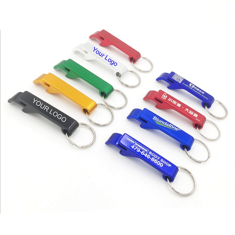 Cheap Promotional Stainless Bottle Openers Keychain Colorful Beer Bottle Opener with Custom Brand Company Logo