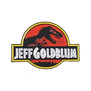 Jeff Goldblum Lapel Pin Custom Dinosaur Soft Enamel Pin for Hat or Bag