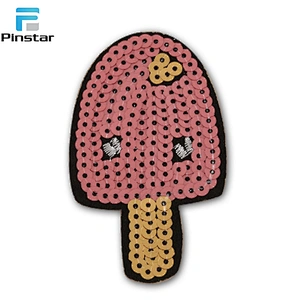 New Fashion Wholesale Custom Iron On Sequin Embroidered Patches For Clothing