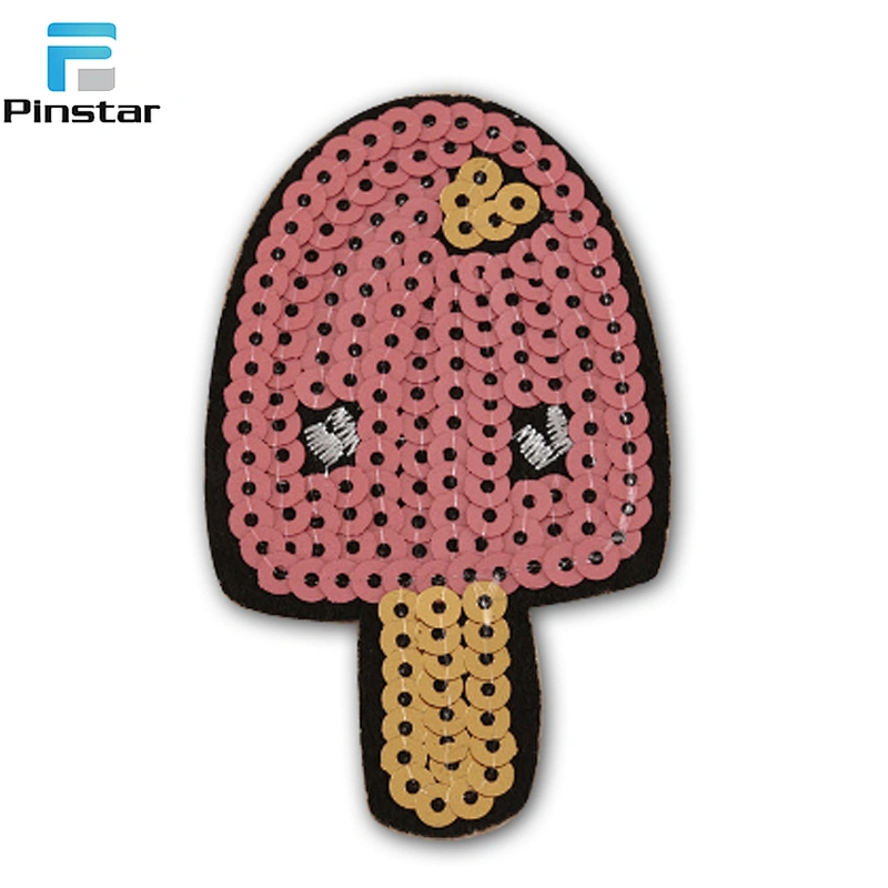 New Fashion Wholesale Custom Iron On Sequin Embroidered Patches For Clothing