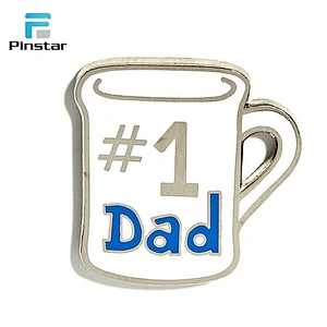 Unique Enamel Coffee Mug Cup Button Lapel Pin Manufacturers China