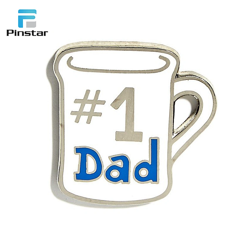 Unique Enamel Coffee Mug Cup Button Lapel Pin Manufacturers China