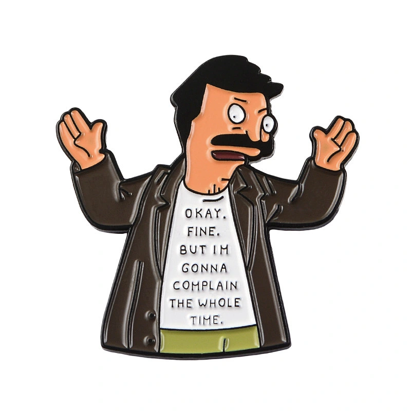 Cartoon Enamel Pin with Funny Words Lapel Pin Manufacturer