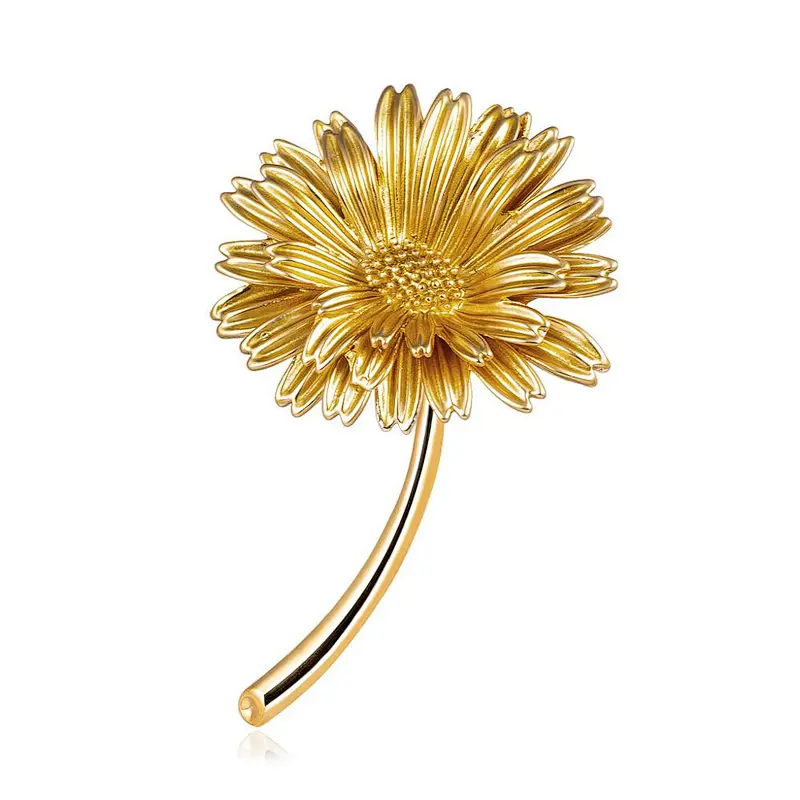 Lovely Daisy Flower Brooch Pin with Safety Pin