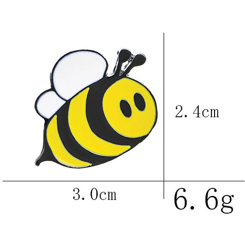 Factory Making Custom Cute Carton Bee Enamel Lapel Pin Wholesale Honey Bee Pins