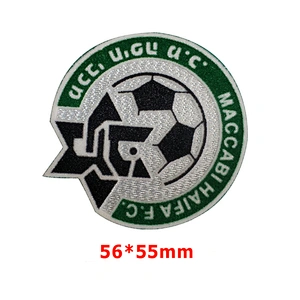 Wholesale price iron on soccer embroidered patch Custom Flocking patch