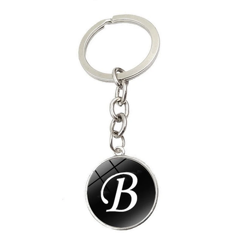 26 different letters English ephabets letter metal charms keychain