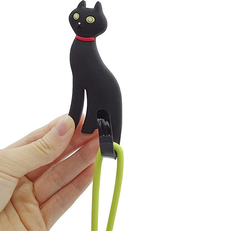 3D rubber custom Carton black cat Fridge Magnet