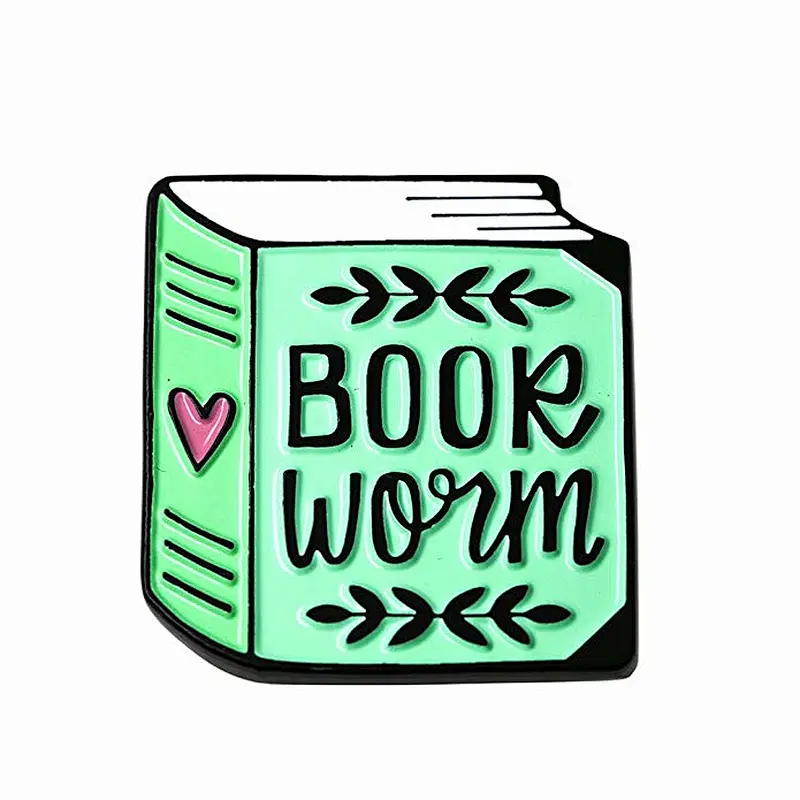 Perfect enamel pin metal book shape school badge lapel pin