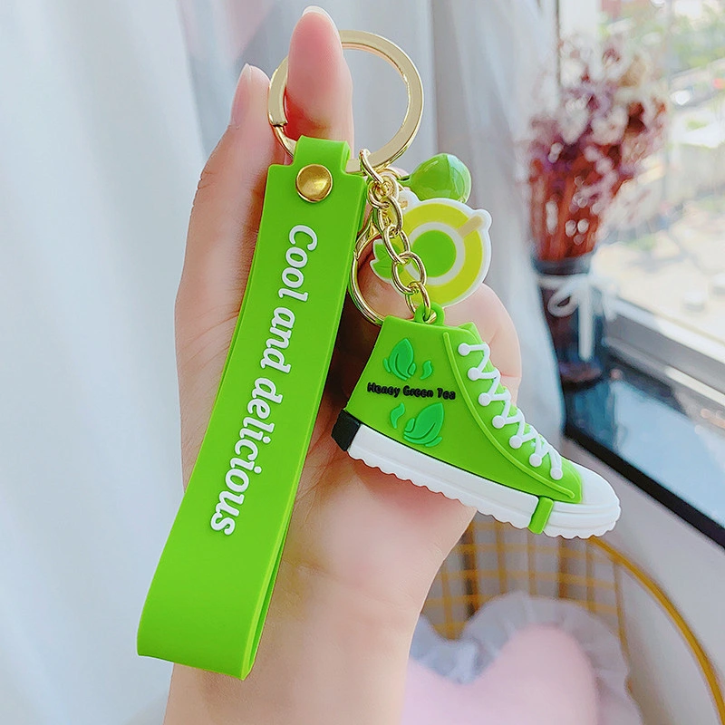 Cute Keychain Pendant Cartoon 3D PVC Canvas Shoe Charm for Bag