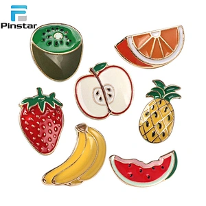 Fruit Shape Pins Banana Apple Orange Watermelon Shirt Collar Enamel Brooch Pin