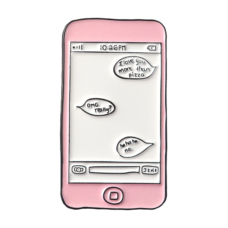 High Quality Custom Pink Color Filled Enamel Lapel Pin for Lovers