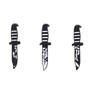 Factory Wholesale In Stock Gift Custom Knife Shaped Punk Enamel Pin