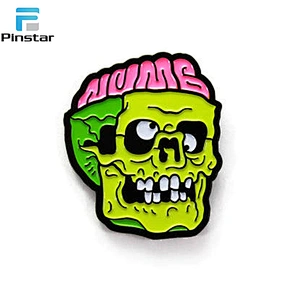Custom Hard Red Skull Enamel Cute Animal Metal Lapel Pin