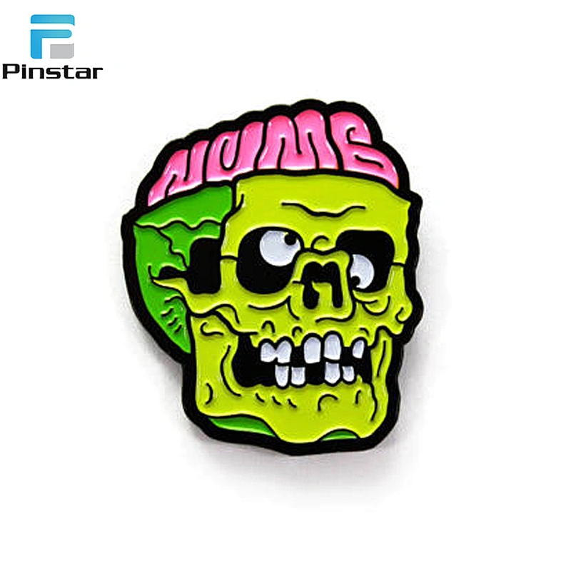 Custom Hard Red Skull Enamel Cute Animal Metal Lapel Pin