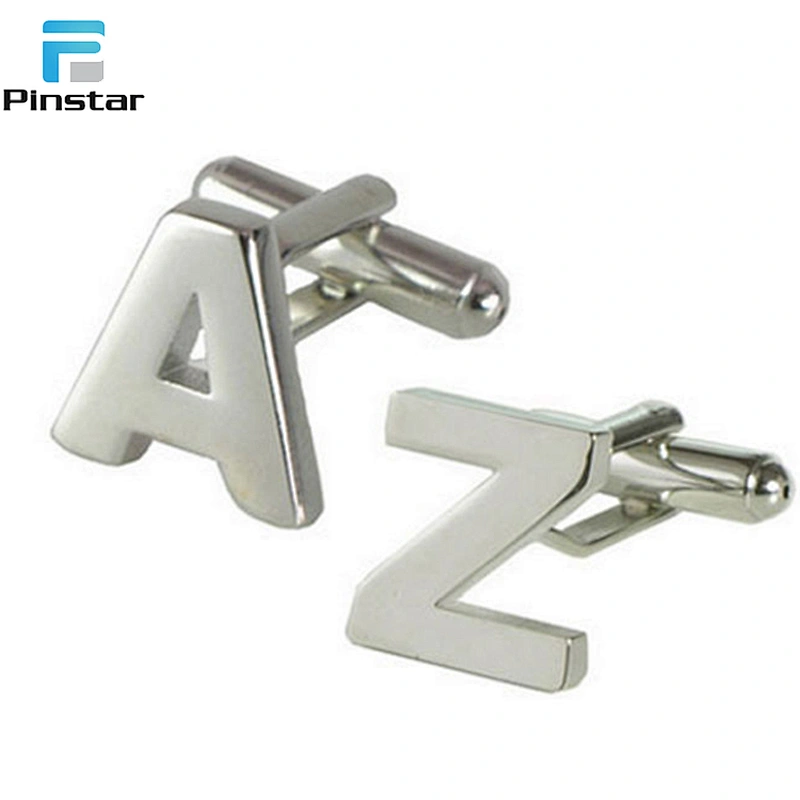 Promotion Gift Customize logo silver cufflinks lapel pin set