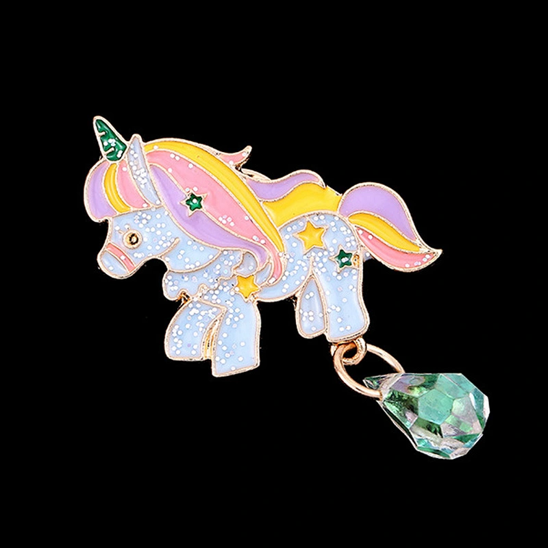 Hot Sale In Stock Beautiful Unicorn Brooch Pin Unicorn Soft Enamel Lapel Pin
