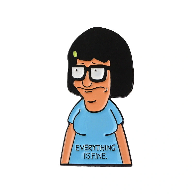 Cartoon Enamel Pin with Funny Words Lapel Pin Manufacturer