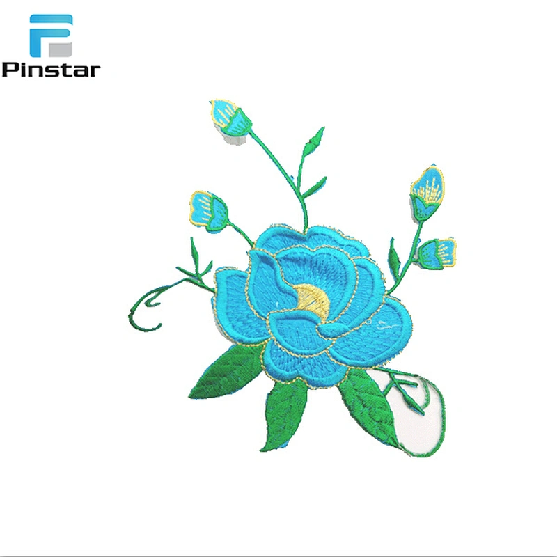 No MOQ manufacture flower embroidery patch