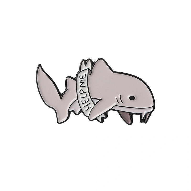 High Quality Custom Pins Animal Shark Soft Enamel Lapel Pin