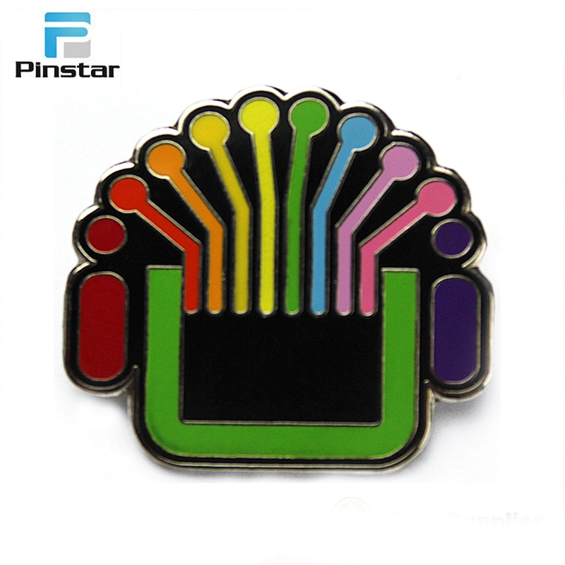 Factory direct promotional red heart shaped lapel pin button badges